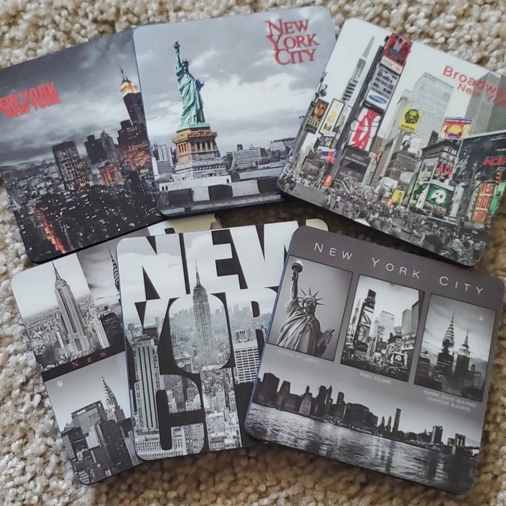 💚 3 for $15 Set of 6 NEW YORK CITY coasters